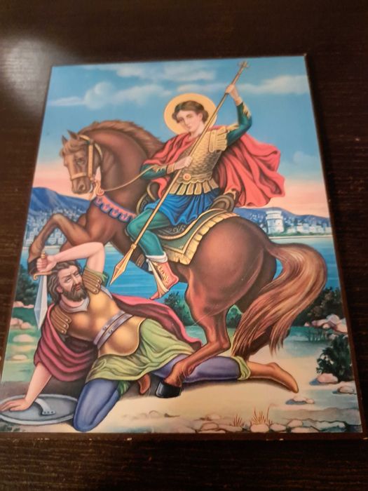 Икона на Свети Димитър - дърво