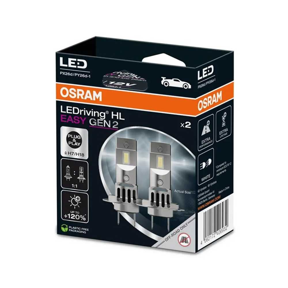 LED крушки OSRAM LEDriving HL EASY GEN2 H7/H18,16W12V