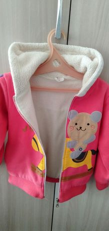 Куртка-ветровка-толстовка детская на девочку тёплая цена 2700 т