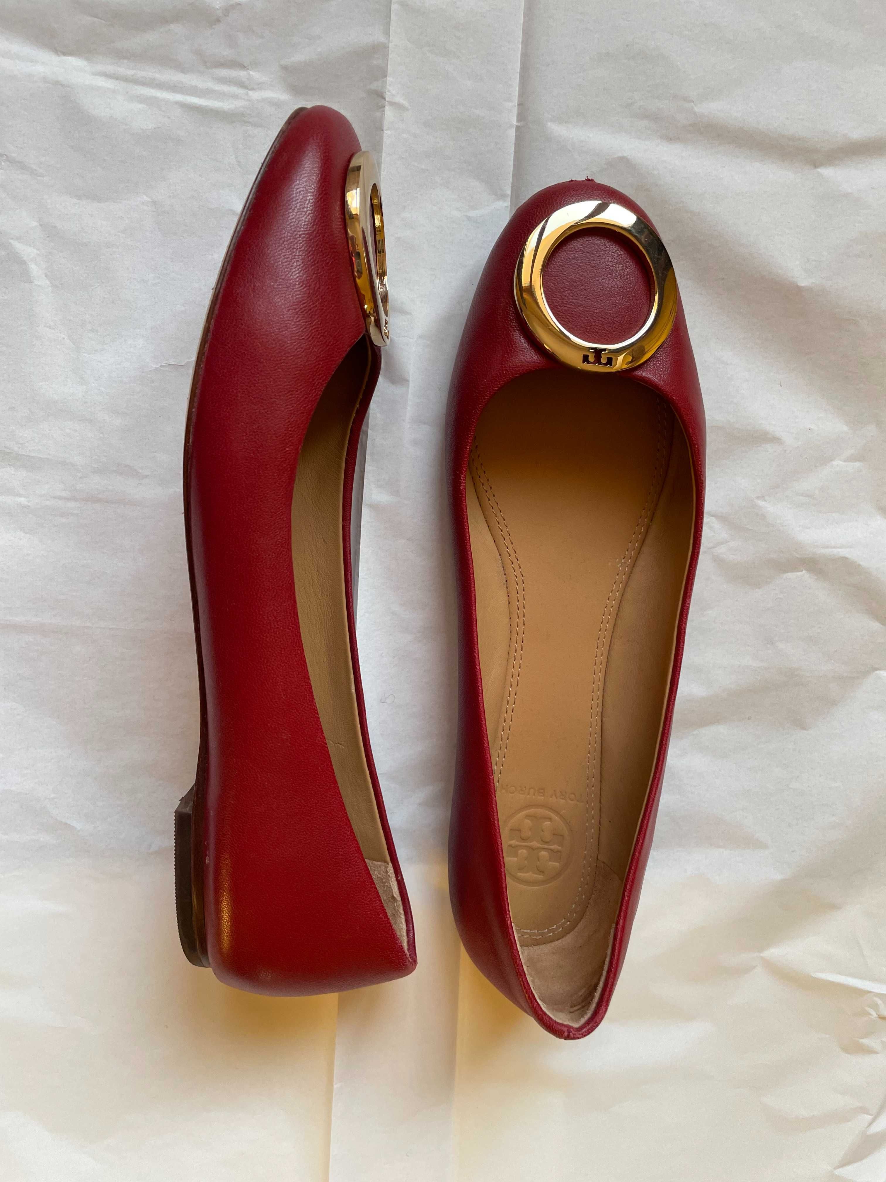 Оригинални червени балерини Tory Burch
