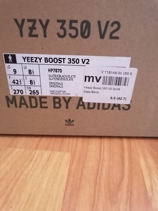 Yeezy boost 350 Slate mărimea 42 2/3