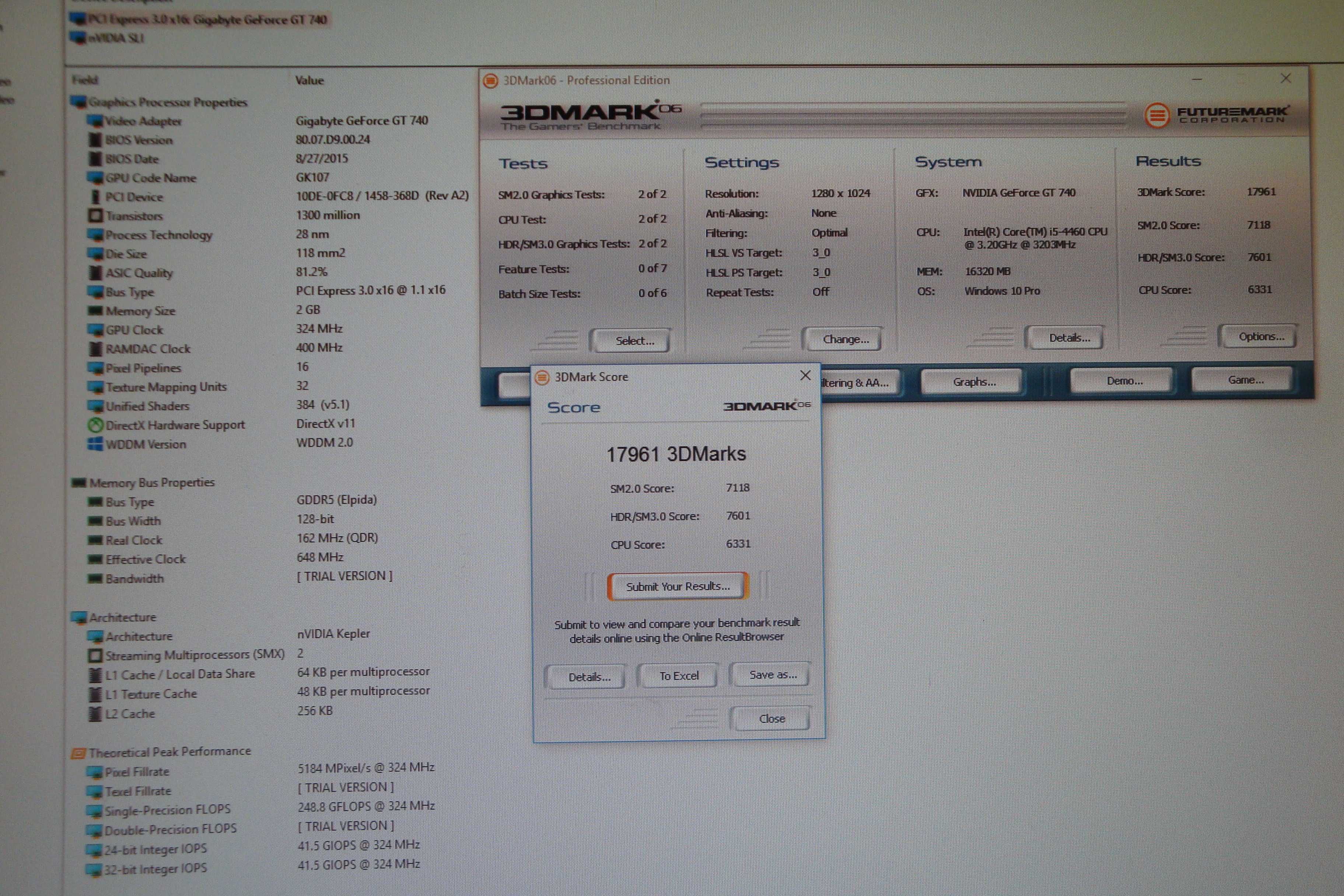 placa video gigabyte nvidia gt740 2gb ddr5 128b hdmi vga dvi pcie
