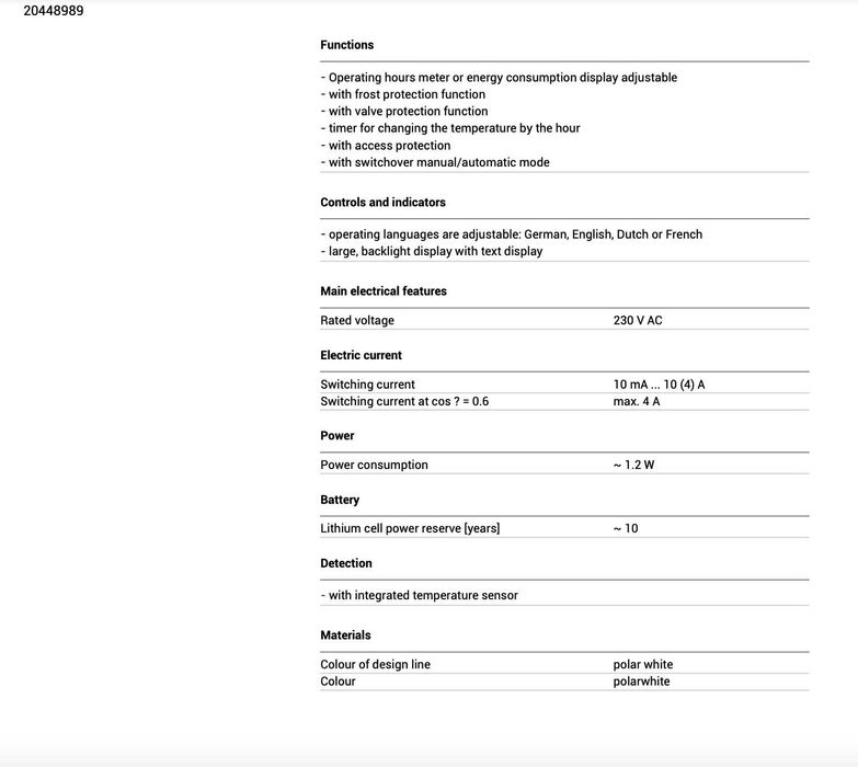 termostat profesional BERKER centrala termica incalzire pardoseala nou