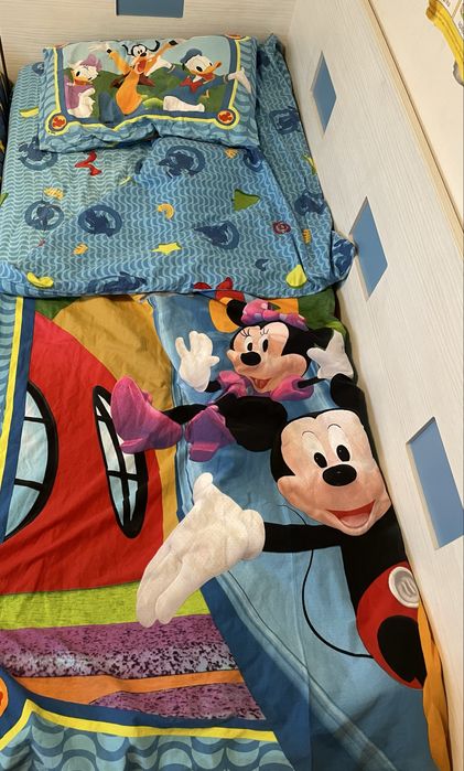 TAC Детски Спален Комплект - Мики Маус и Самолети