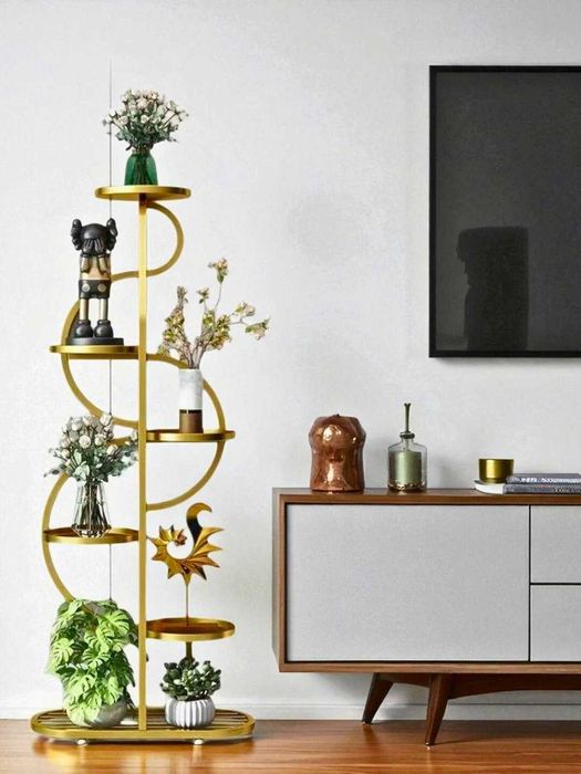 Многослойная металлическая подставка, для цветочных растений