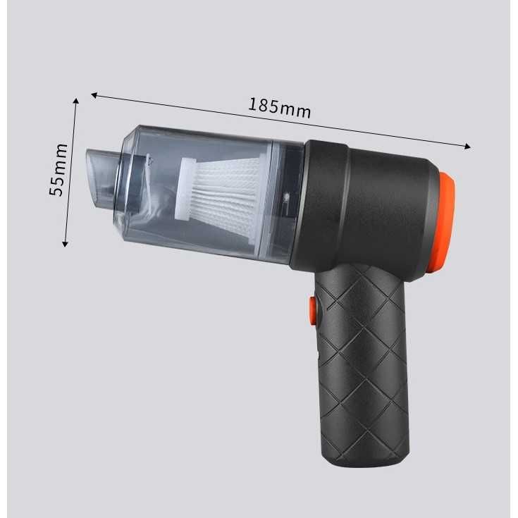 Aspirator Portabil Auto 2in1 120W Acumulator USB-C Functie de Suflare