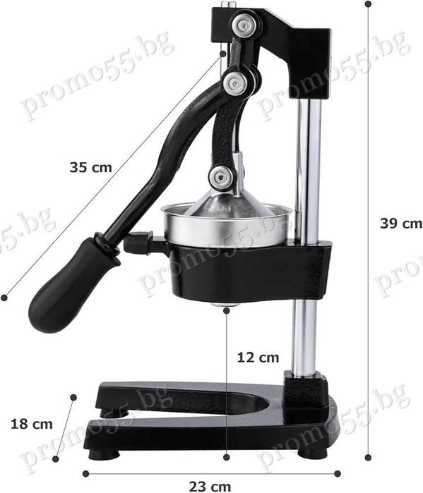 Чугунена Ръчна Цитрус Преса за Фреш Сокоизтисквачка за Цитруси