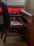 Mobilier birou executiv englezesc lemn masiv si piele