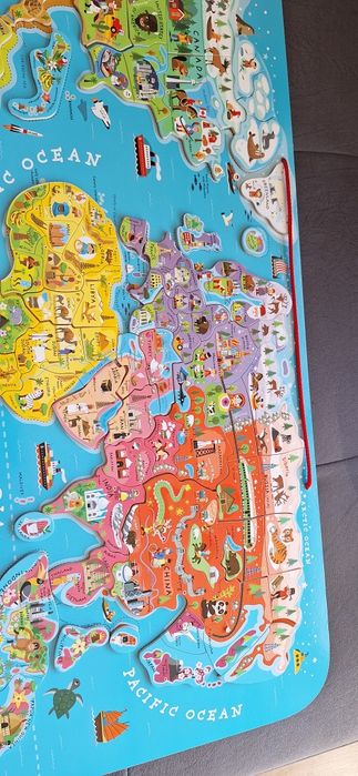 Детски пъзел "карта на света"