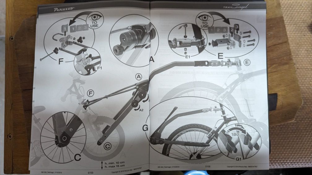 Bara tractare tandem bicicleta copii Trail Angel