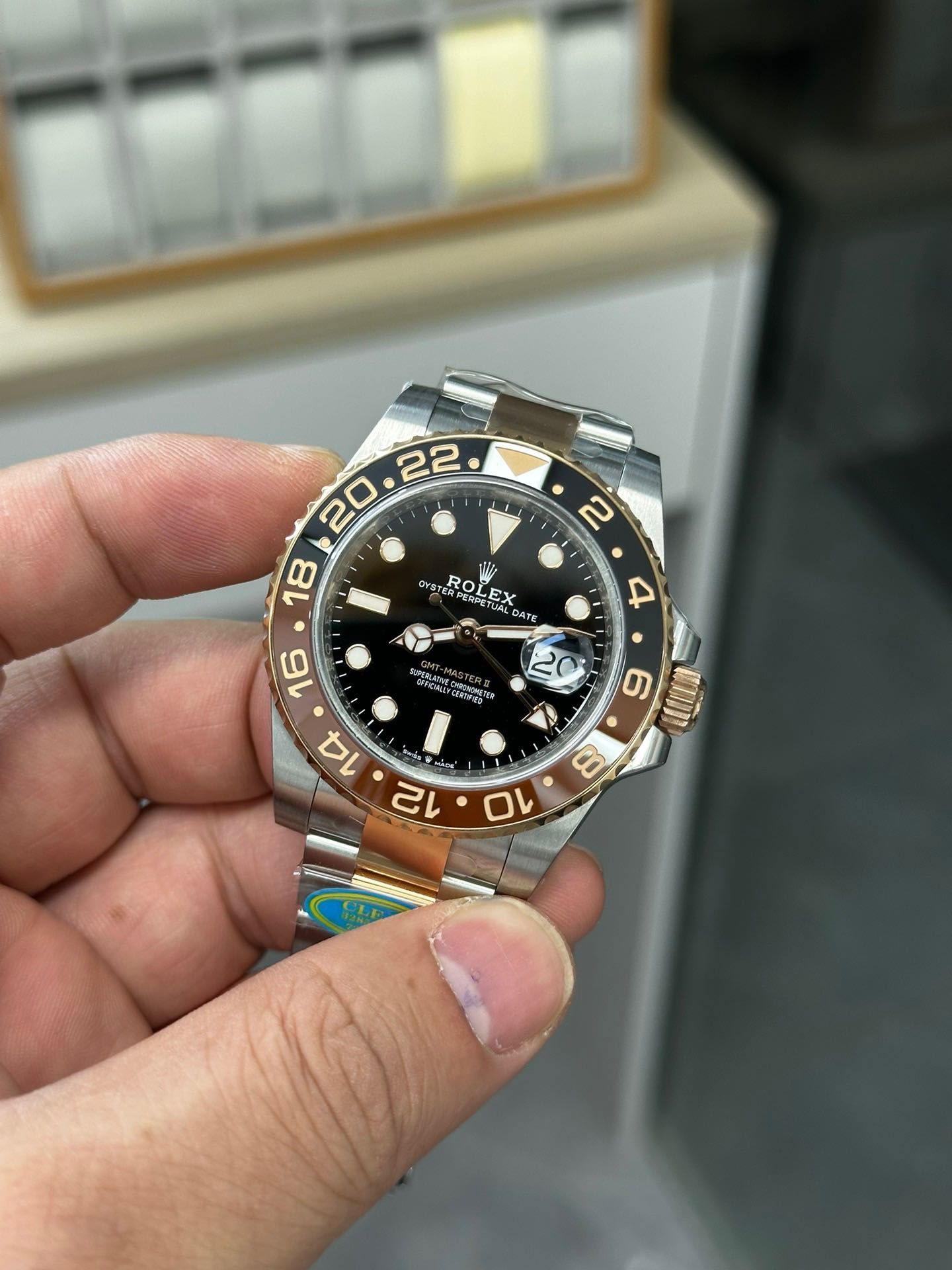 Rolex GMT-Master II silver gold rose