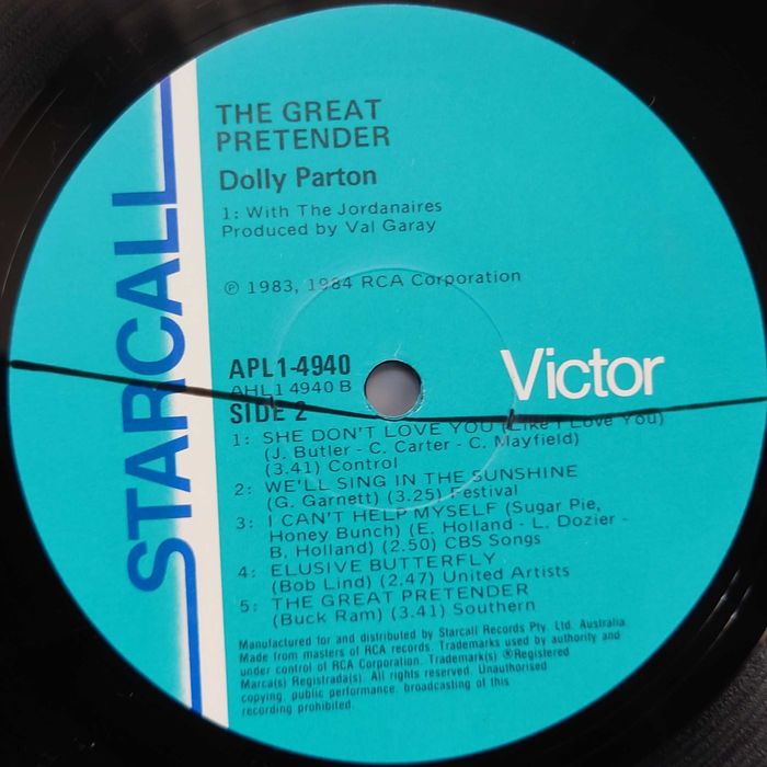 Грамофонна плоча Dolly Parton – The Great Pretender