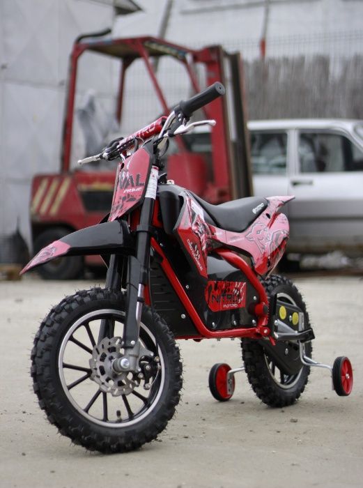 Motocicleta electric pentru copil 3- 9 ani, NITRO Serval 500W #Rosu