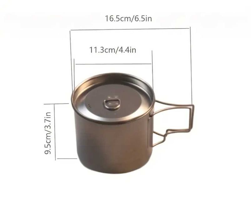 Cană din titan pur de 650ml