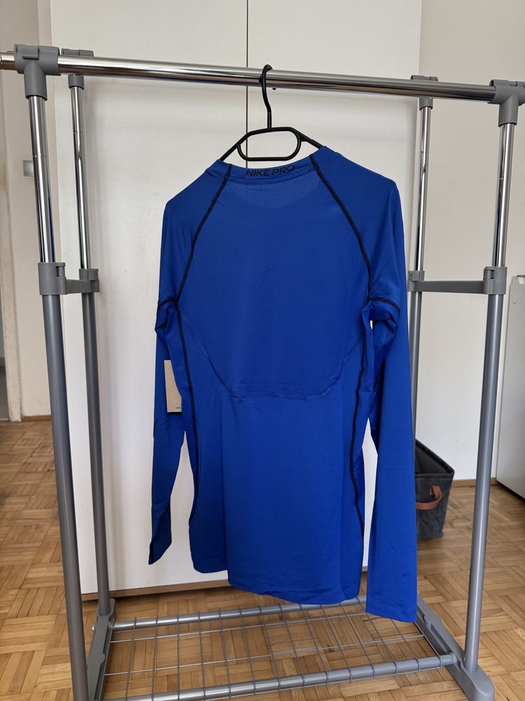 Bluză Nike Pro Tight Dri-Fit alb/albastru royal.