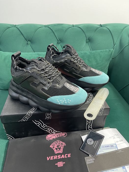Adidasi Versace Chain Reaction piele naturala Premium