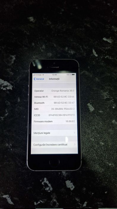 Vand Telefon Apple Iphone 5s Space Grey !! Liber Retea !! la 300lei