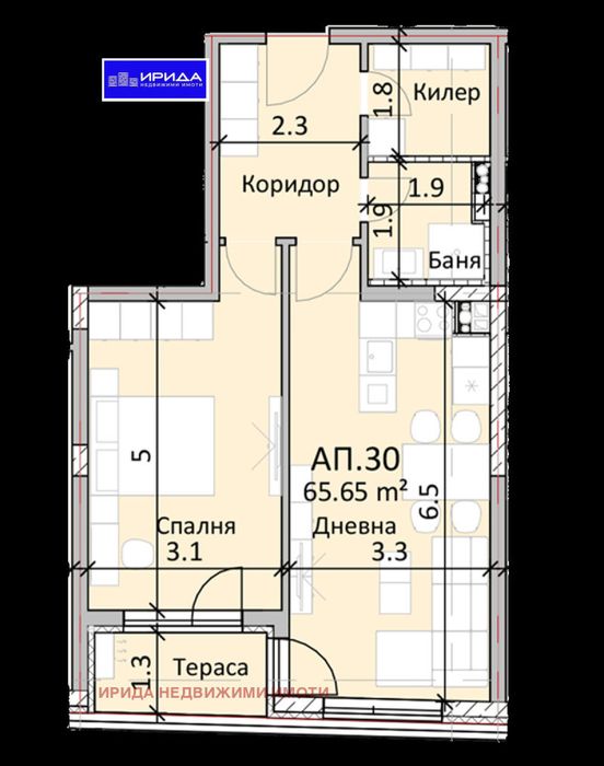 Продава се Двустаен апартамент в София, Люлин - център - 75 кв.м за 1721 €/кв.м - Снимка #4