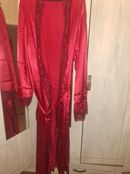 Halat satin cu dantela dantelă 4XL