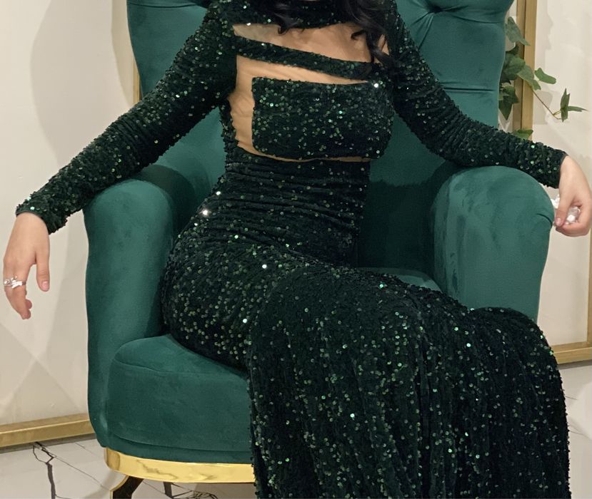 Rochie de seara stil sirena, calitate,purtata o singura data