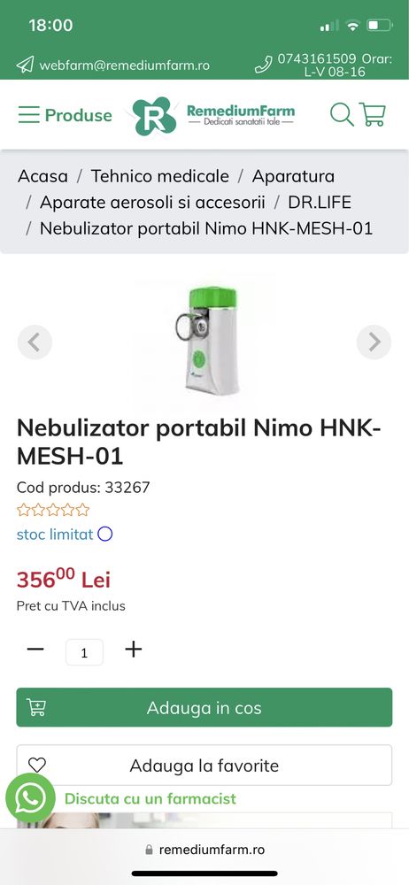 Nebulizator portabil Nimo