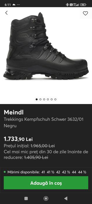 Bocanci Meindl gore tex iarna