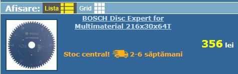 Disc panză Bosch Multimaterial pt. pal melaminat aluminiu profile pvc