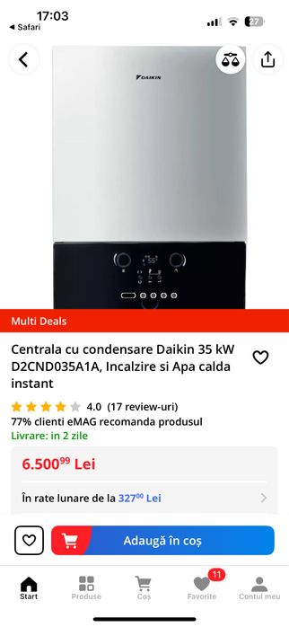 Centrala termica Daikin 35kw