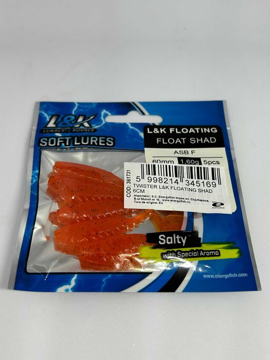set 5 momeli L&K, Lukacsi & Kovacs, twister floating shad 6cm