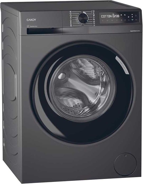 Нова инверторна смарт пералня с пара Candy ProWash 500 10 кг антрацид