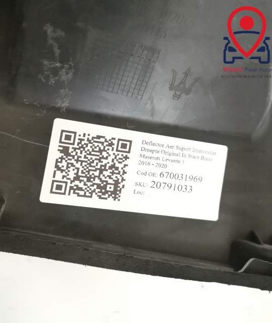 Десен въздушен дефлектор Поддръжка Интеркулер Оригинален В добро състо