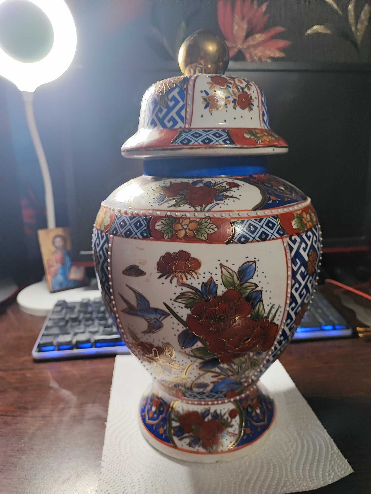 Vas mare vintage de portelan chinezesc