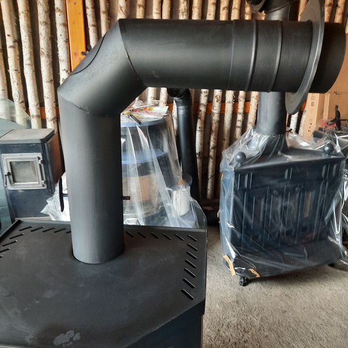 Soba tip șemineu de 8 kw ,focar șamotat