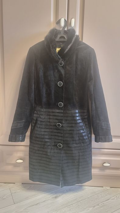 Женский замшевый плащ