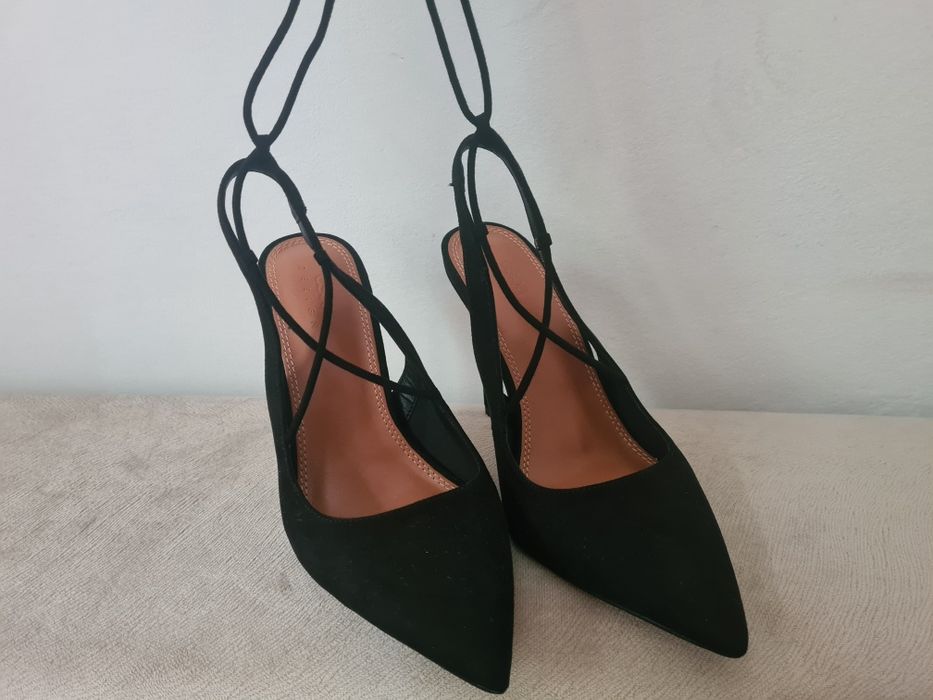 Pantofi negri stiletto slingback ASOS noi, nepurtati, marimea 36