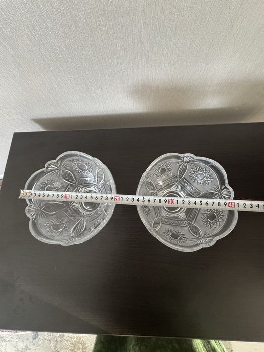 Хрустпльные  вазы СССР 2шт