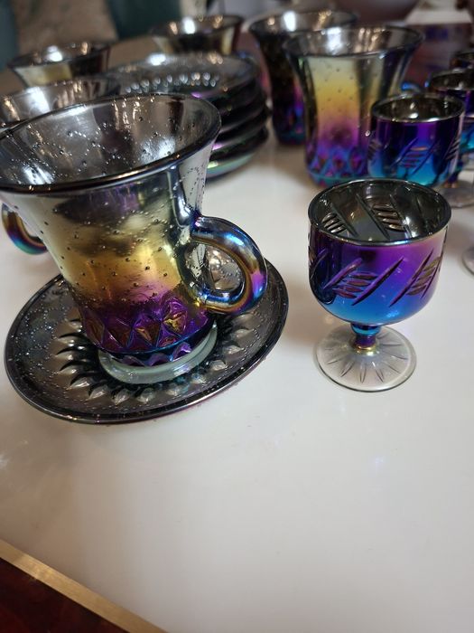 Из карнавального стекла чайный набор