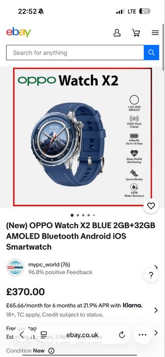 Smartwatch Oppo Watch X2 - NOU SIGILAT