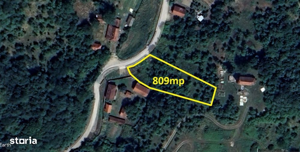 Teren intravilan 809mp sat Căoi ideal pentru casă, cabană acces asfalt
