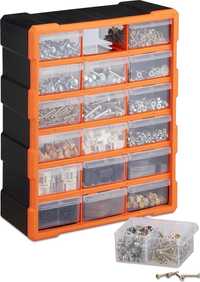 Шкафче/ органайзер за съхранение на инструменти с 18 чекмеджета