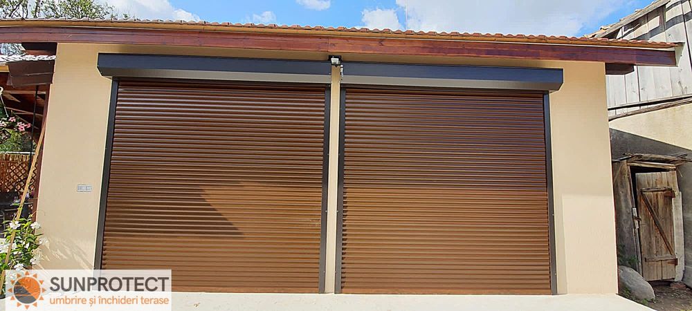 Uși de garaj tip Rulou din Aluminiu lamele de 55 mm și de 77 mm.