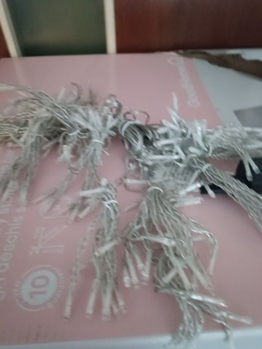 Lumini de iarna culoare alba  tip plasa