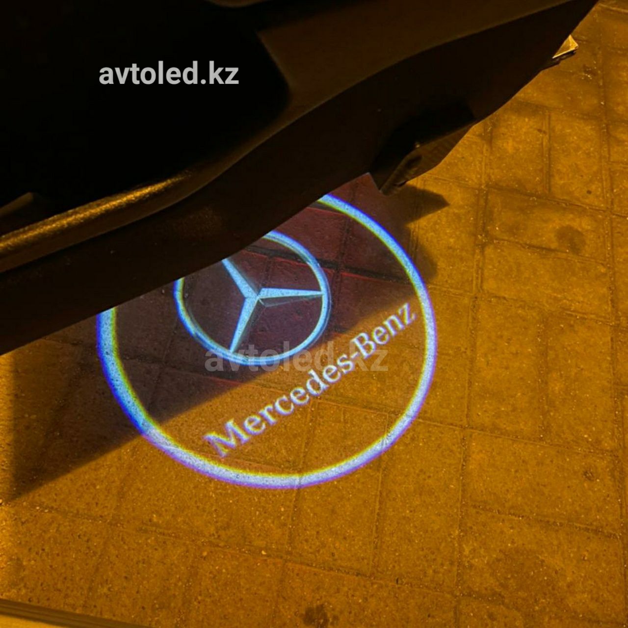 Мерседес W210 W124 подсветка двери лого авто LED подарок мужчин