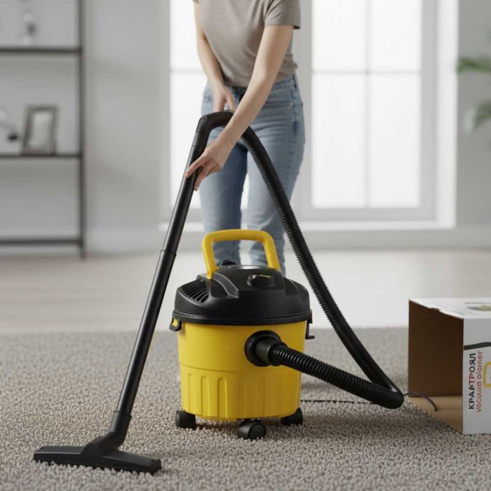 Мощна прахосмукачка за сухо и мокро почистване с 10L контейнер