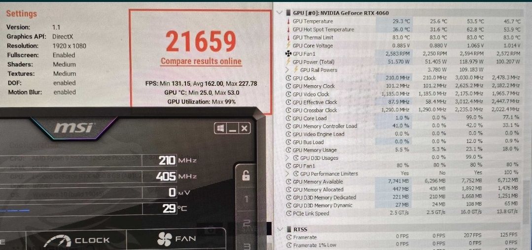 Placa video gaming RTX 4060 8GB GDDR6 DLSS, AI Tensor Cores ITX / mITX