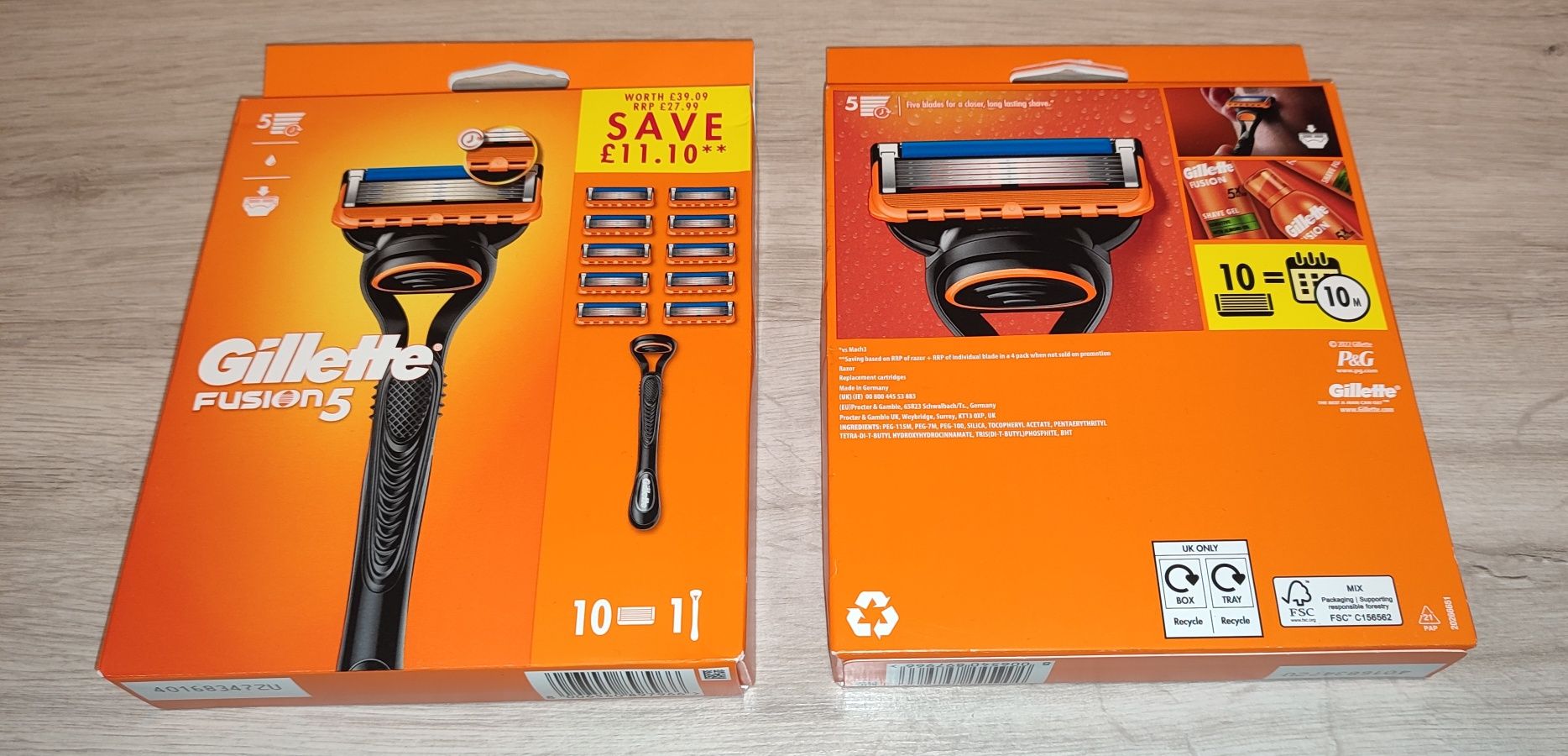 Gillette Fusion 5 (set 10 rezerve+aparat sau set 11 rezerve)