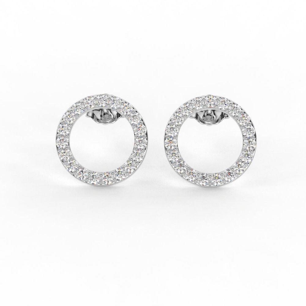 Cercei cu moissanite de 0,44 carate
