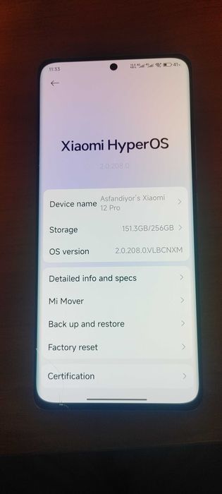 xiaomi 12 pro , 2 ta imei utgan