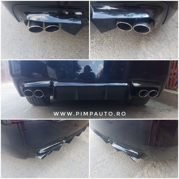 Tips toba ornament toba inox cu iesire dubla tips dublu