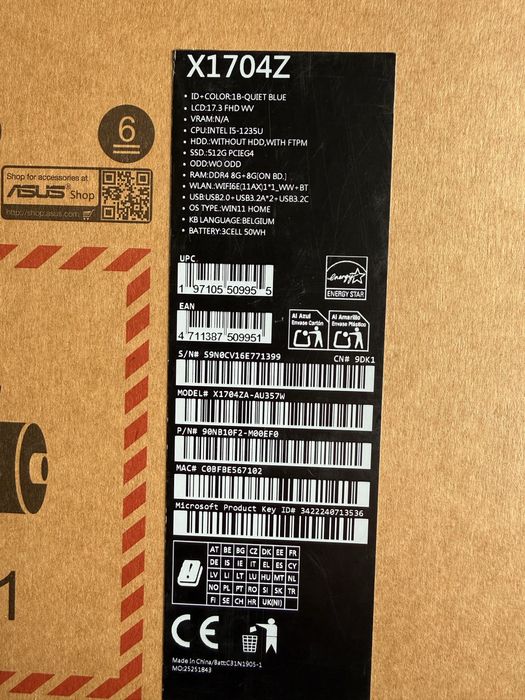 asos vibobook x1704z